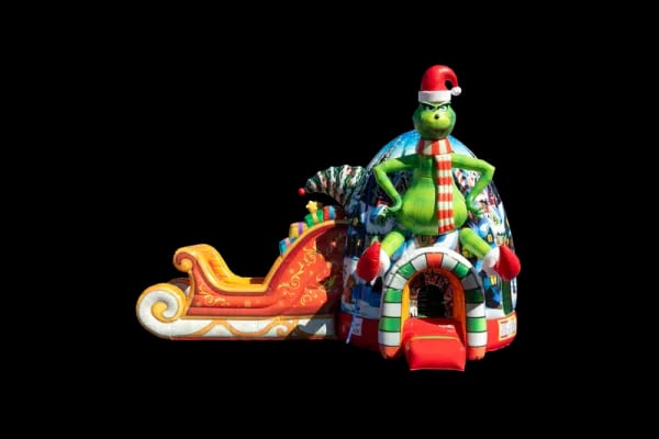 Whoville Igloo Combo Grinch Themed Inflatable Bounce House inflatable rental from Jumping Jax