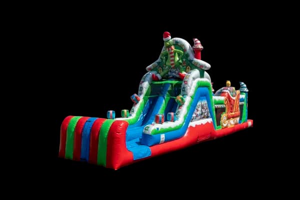 Grinch Whoville Mayhem inflatable rental from Jumping Jax