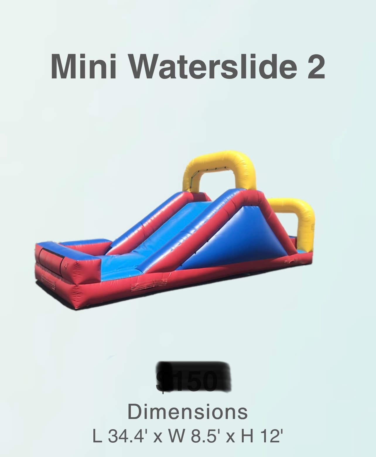 Mini Waterslide 2 rental from Jumping Jax