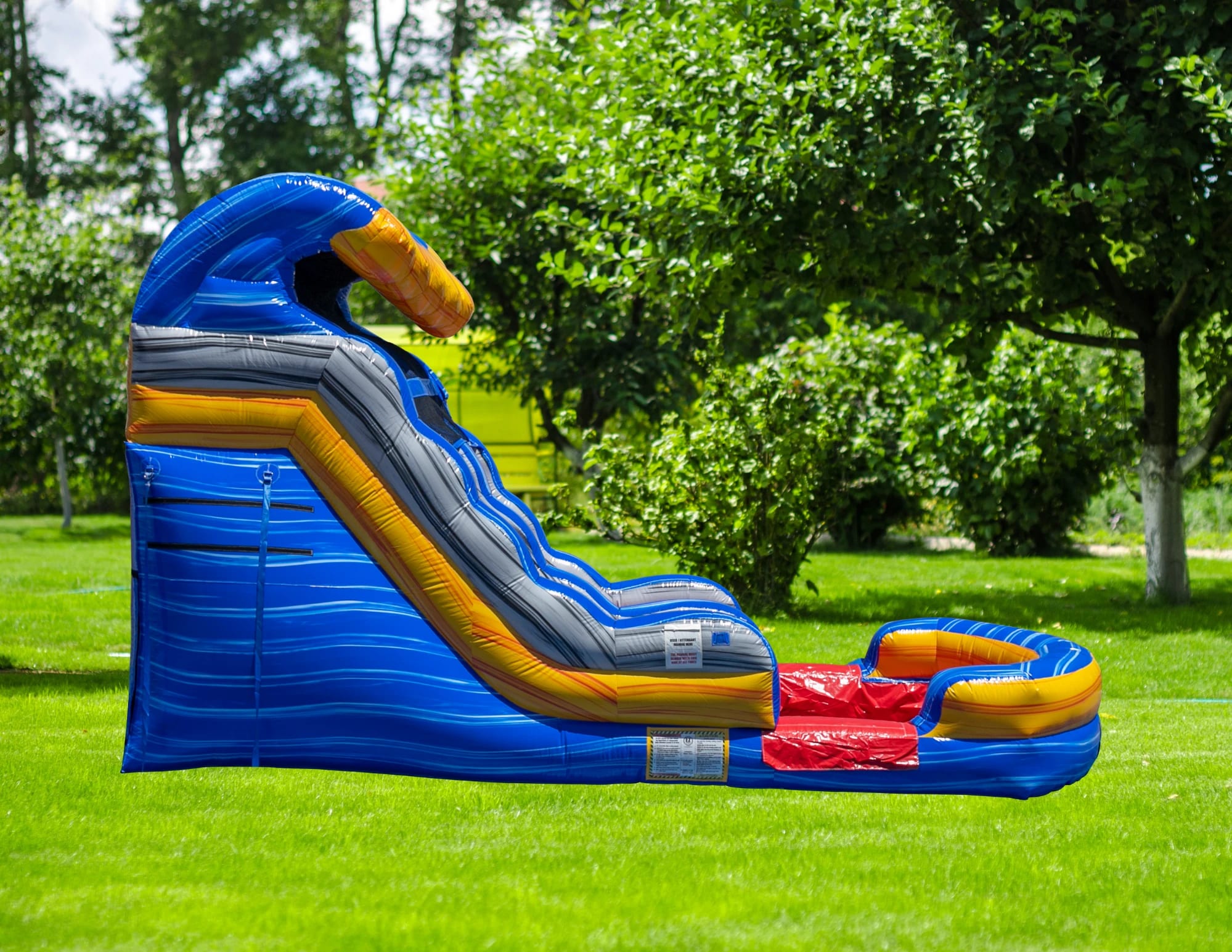 15' Fireblast Double Lane Waterslide