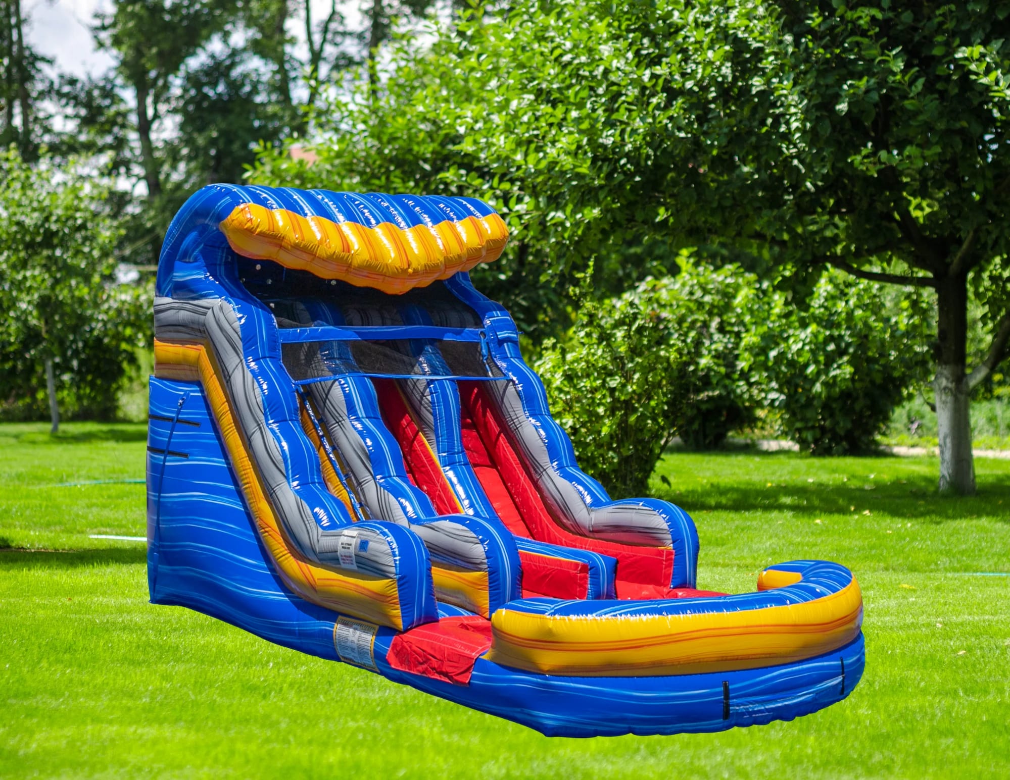 15' Fireblast Double Lane Waterslide